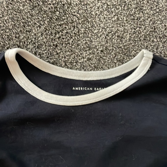 Navy blue, American Eagle, short sleeve girls shirt - Picture 2 of 2